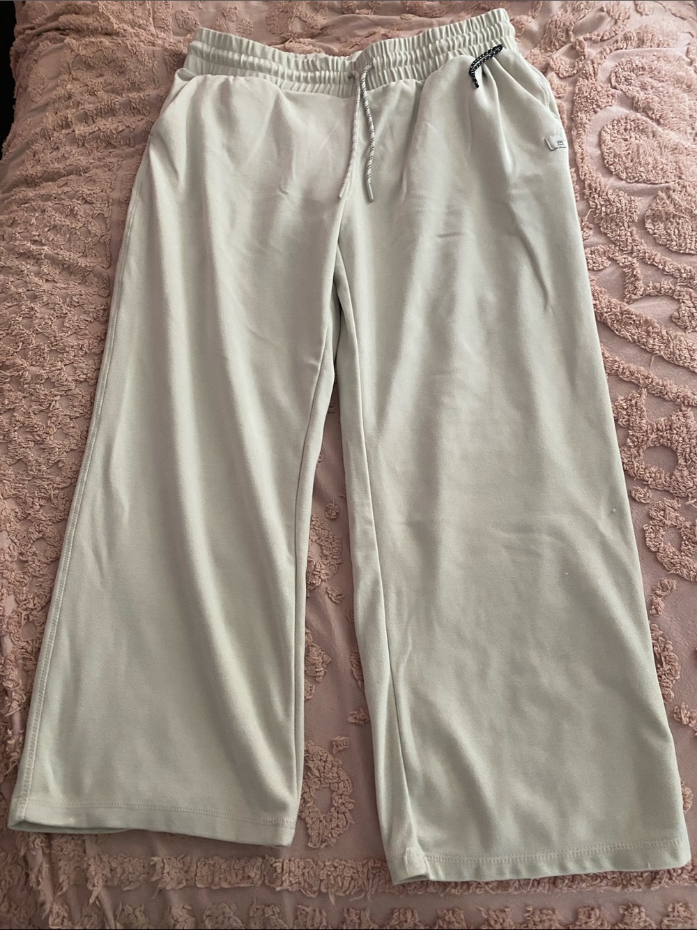 Avalanche Light Cream Elastic Waist Lounge Pants